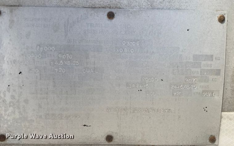 image for item DN6576 2006 Vantage  pneumatic dry bulk trailer