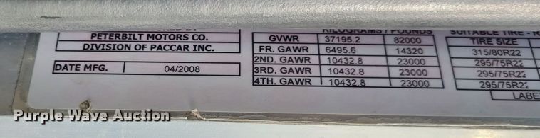 image for item GB9062 2009 Peterbilt 389  semi truck