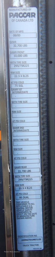 image for item HT9487 2001 Kenworth T300  semi truck