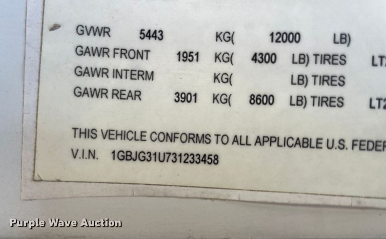 image for item ID9559 2003 Chevrolet Express 3500  sewer inspection truck