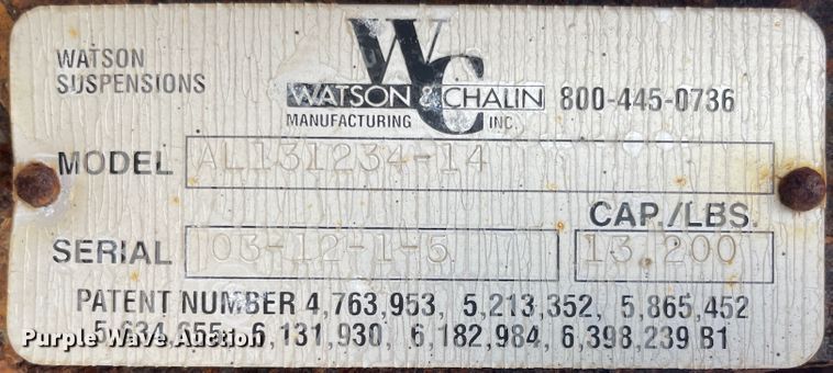 image for item ID9586 Tag axle