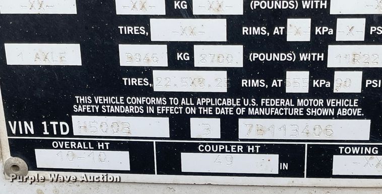 image for item IJ9512 2007 Timpte  grain trailer