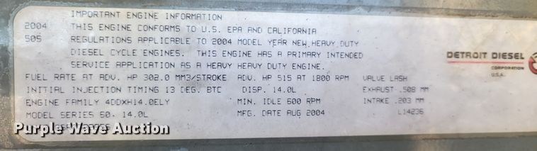 image for item IV9606 2005 Freightliner Century Class ST120  semi truck