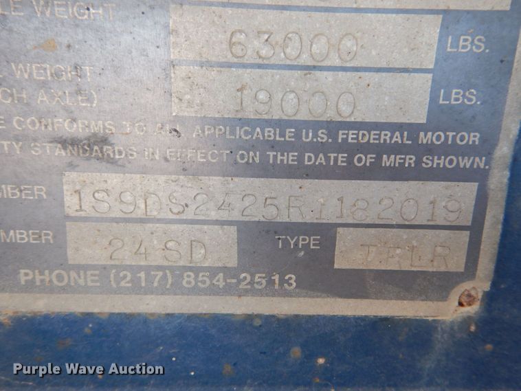 image for item IV9694 1994 Schien 24SD  end dump trailer