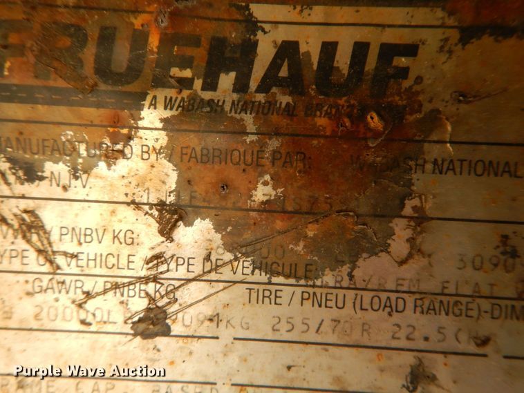 image for item IV9699 2001 Fruehauf  drop deck trailer