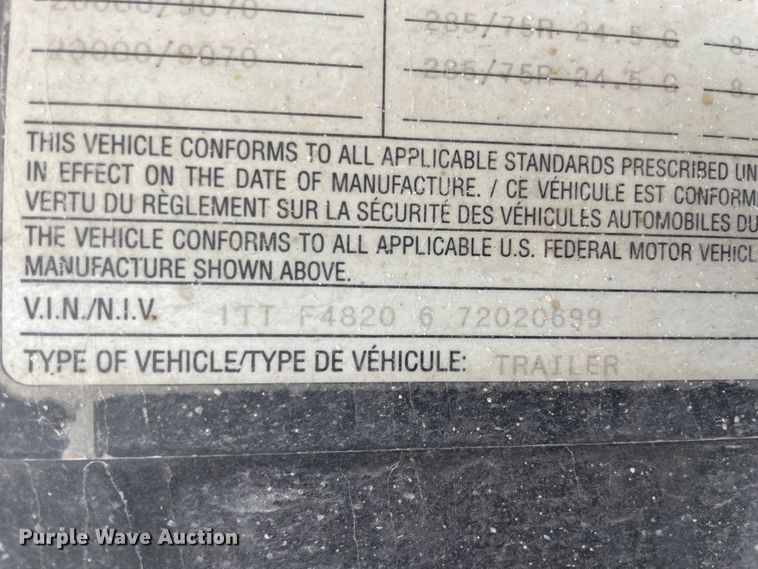 image for item IX9650 2007 Transcraft Eagle  flatbed trailer