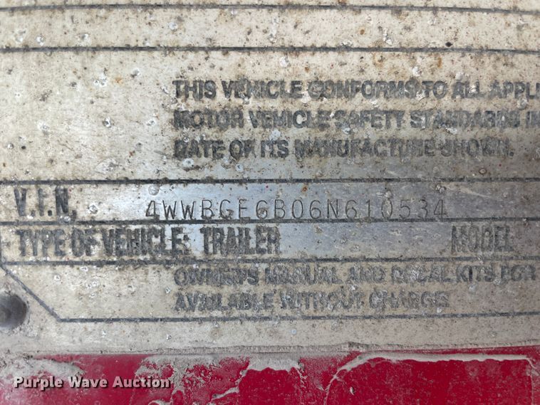 image for item IX9652 2006 Wilson  flatbed trailer