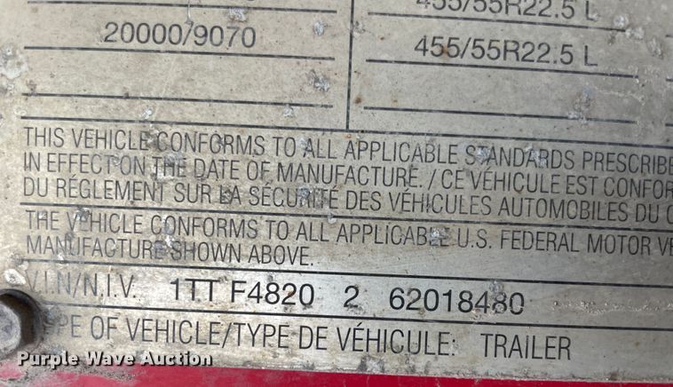 image for item IX9658 2006 Transcraft Eagle  flatbed trailer