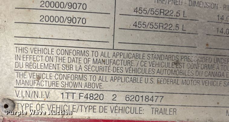 image for item IX9659 2006 Transcraft Eagle  flatbed trailer