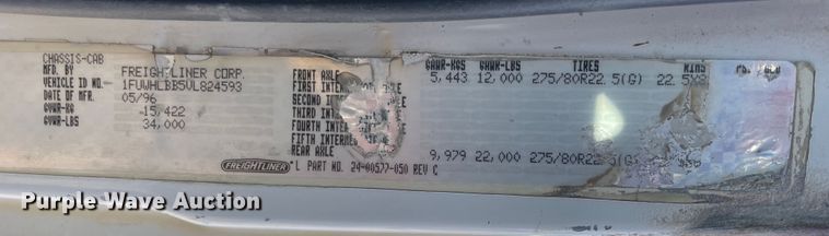 image for item IX9694 1997 Freightliner FL70  water truck