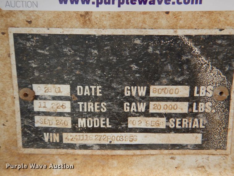 image for item JD9495 2002 CPS SBD-240  bottom dump trailer