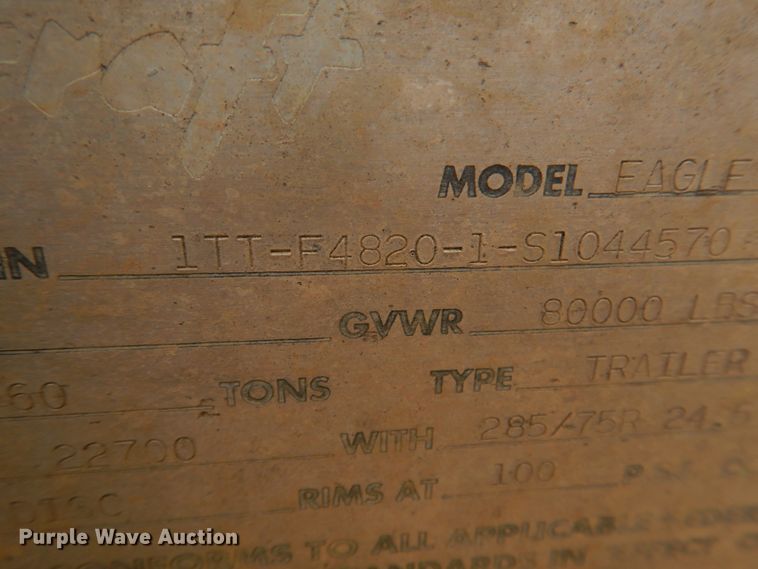 image for item JD9498 1995 Transcraft Eagle W2  flatbed trailer