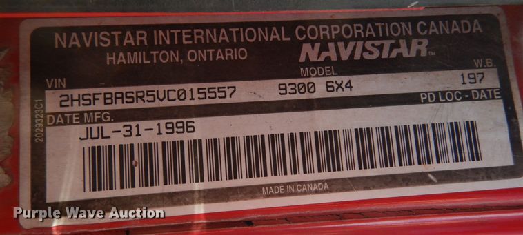 image for item JI9297 1997 International 9300  semi truck