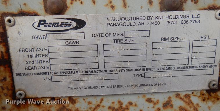 image for item KK9706 2010 Peerless CTSSF-45  walking floor trailer