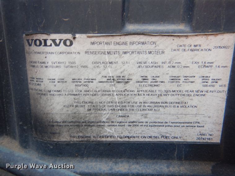 image for item KQ9613 2006 Volvo VNL  semi truck