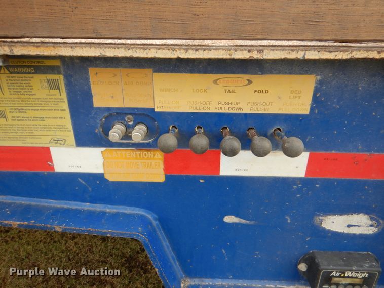 image for item KQ9639 2012 Ledwell  drop deck equipment trailer