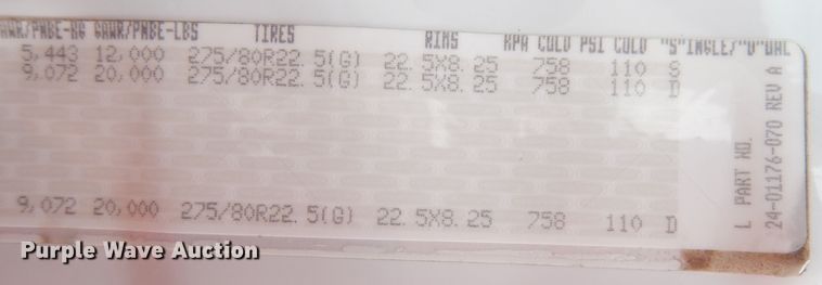 image for item KS9070 2012 Freightliner Cascadia 125  semi truck