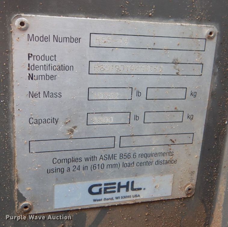 image for item DH7324 2007 Gehl RS5-19  telehandler