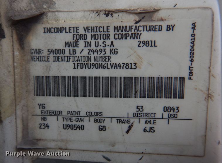 image for item DH8058 1990 Ford LT9000  dump truck