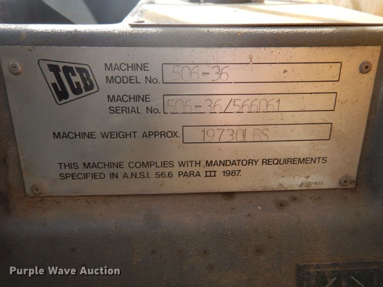 image for item DH8064 1991 JCB 506-36  telehandler