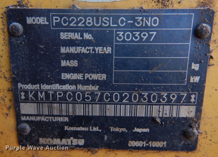 image for item DH8066 2004 Komatsu PC228USLC  excavator