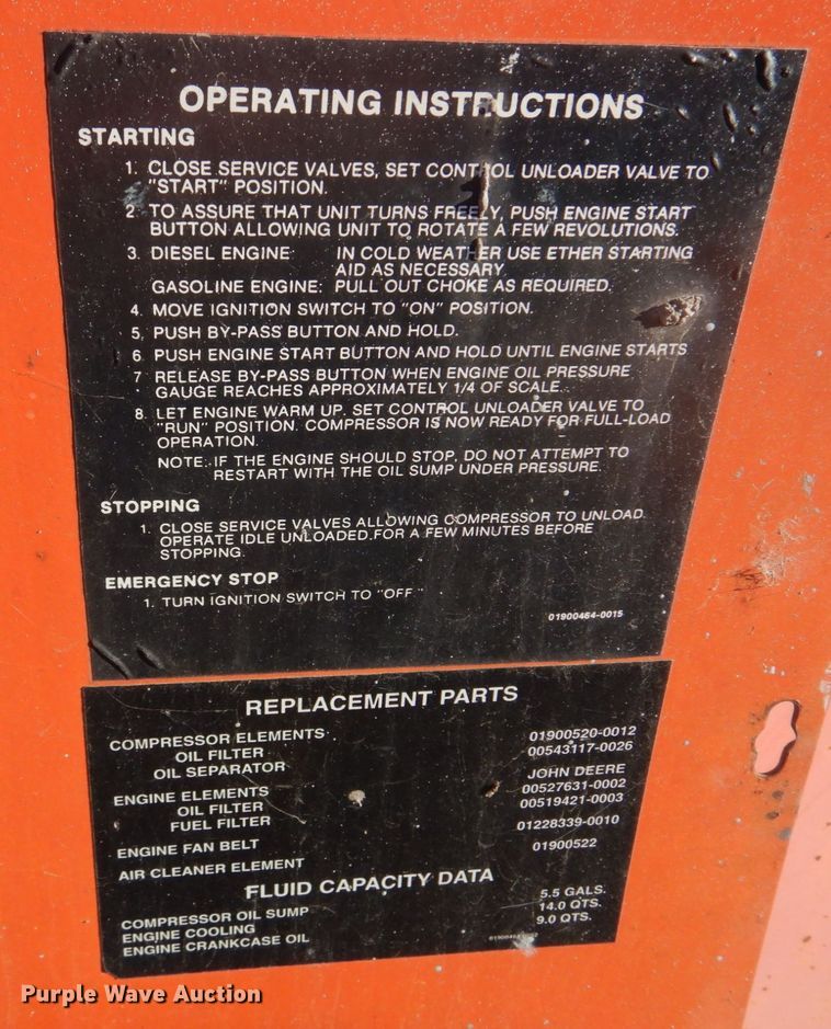 image for item DH8068 Sullivan D210Q5  air compressor