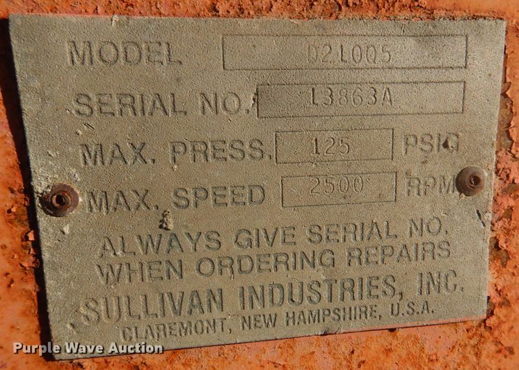 image for item DH8068 Sullivan D210Q5  air compressor