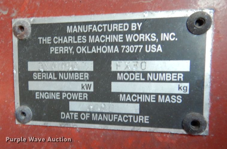 image for item DI8592 2001 Ditch Witch FX30  vacuum excavator