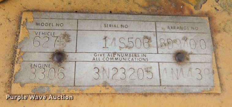 image for item DI8600 1974 Caterpillar 627B  scraper