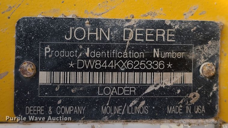 image for item DJ1577 2009 John Deere 844K  wheel loader