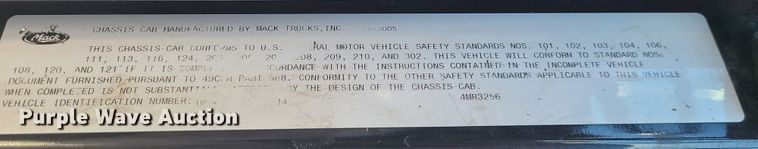 image for item DJ1653 2006 Mack CV713  grapple truck with trailer