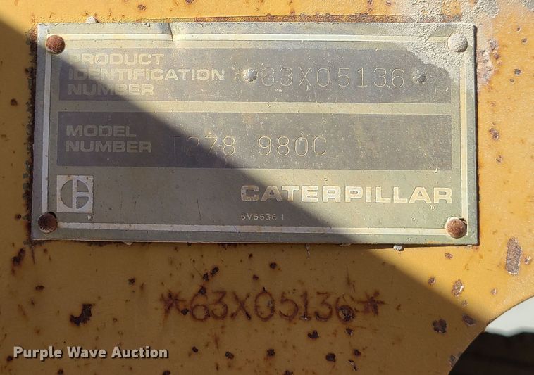 image for item DJ1656 Caterpillar 980C  wheel loader