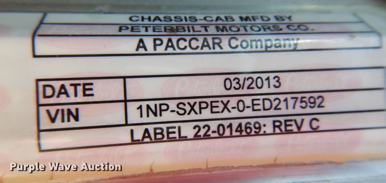 image for item DJ7484 2014 Peterbilt 365  crane truck