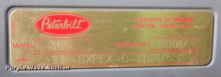 image for item DJ7484 2014 Peterbilt 365  crane truck