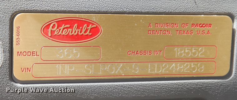 image for item DJ7485 2014 Peterbilt 365  crane truck