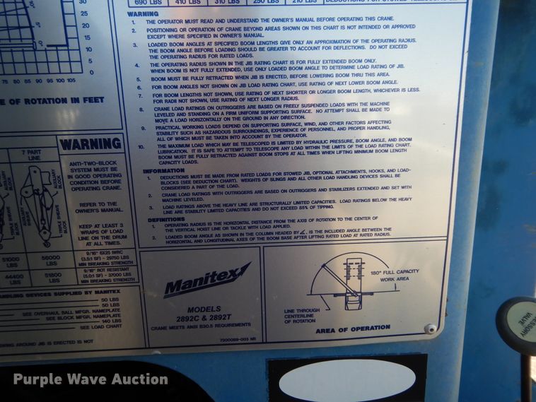 image for item DJ7486 2015 Peterbilt 365  crane truck