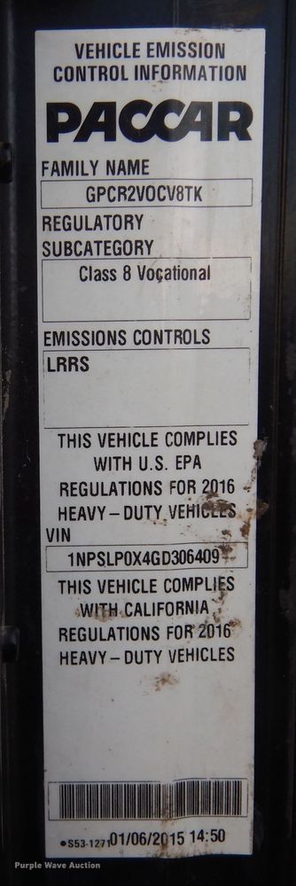 image for item DJ7488 2016 Peterbilt 365  crane truck