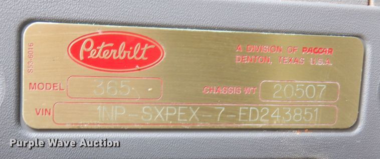 image for item DJ7491 2014 Peterbilt 365  crane truck