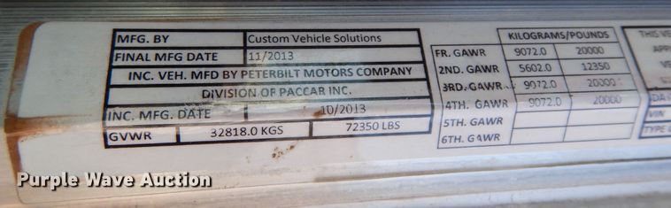 image for item DJ7491 2014 Peterbilt 365  crane truck