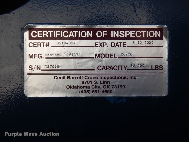 image for item DJ7492 2016 Peterbilt 365  crane truck