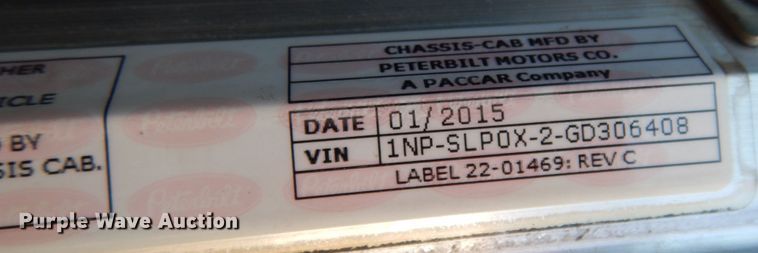 image for item DJ7492 2016 Peterbilt 365  crane truck