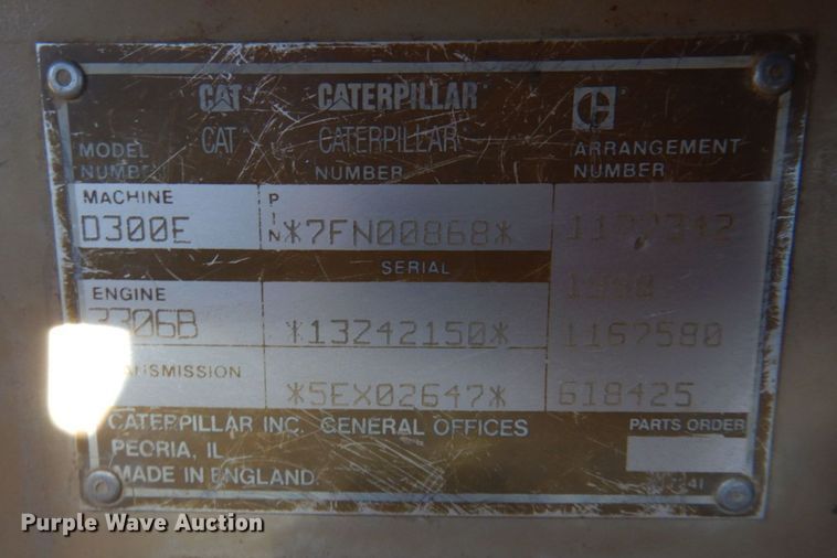 image for item DK1462 1998 Caterpillar D300E  haul truck