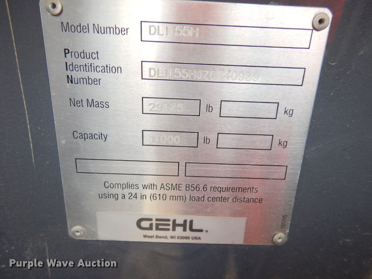 image for item DK3232 Gehl Dynalift DL11-55  telehandler