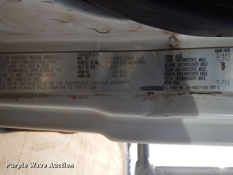 image for item DK3275 2003 Freightliner FL80  crane truck