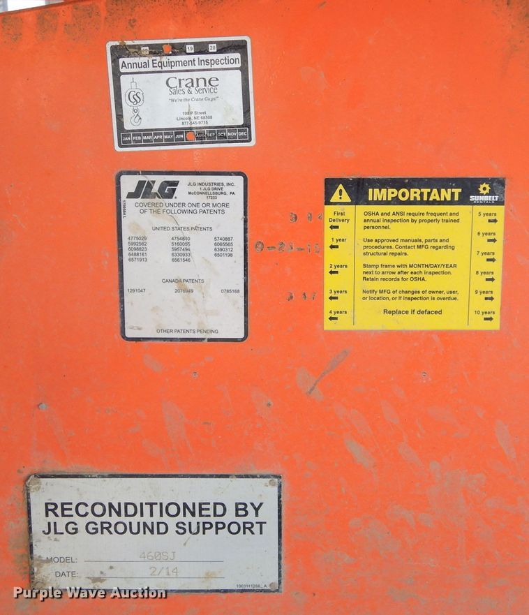 image for item DK3354 2005 JLG 460SJ  boom lift