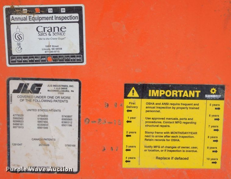 image for item DK3354 2005 JLG 460SJ  boom lift