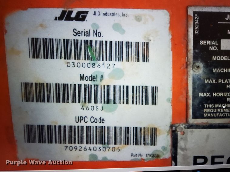 image for item DK3357 2005 JLG 460SJ  boom lift