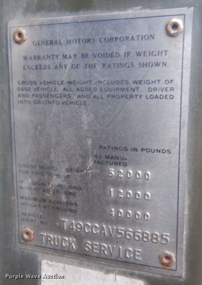 image for item DK3358 1979 GMC Brigadier  dump truck