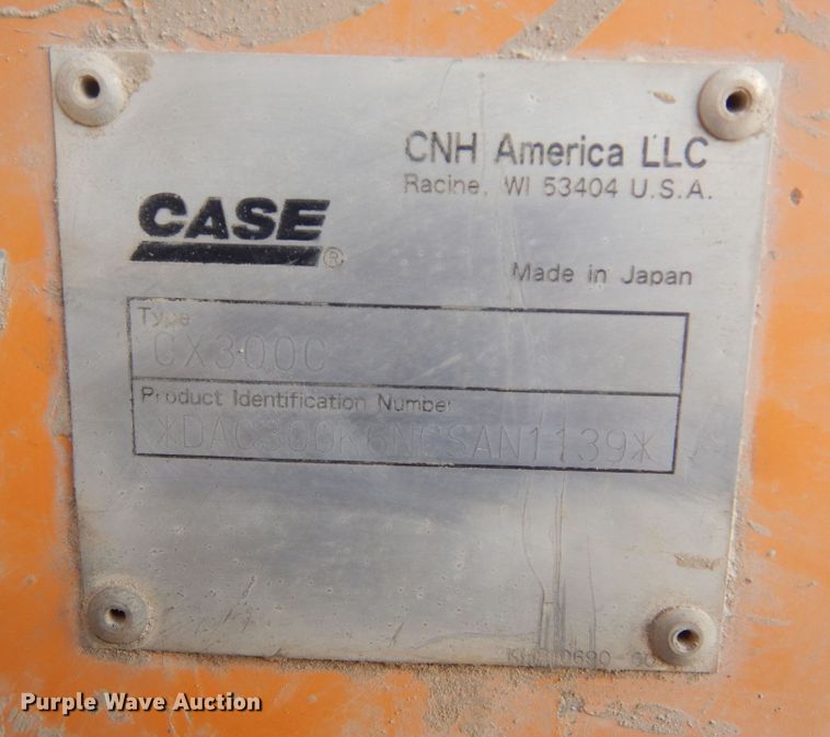 image for item DK3386 2012 Case CX300C  excavator