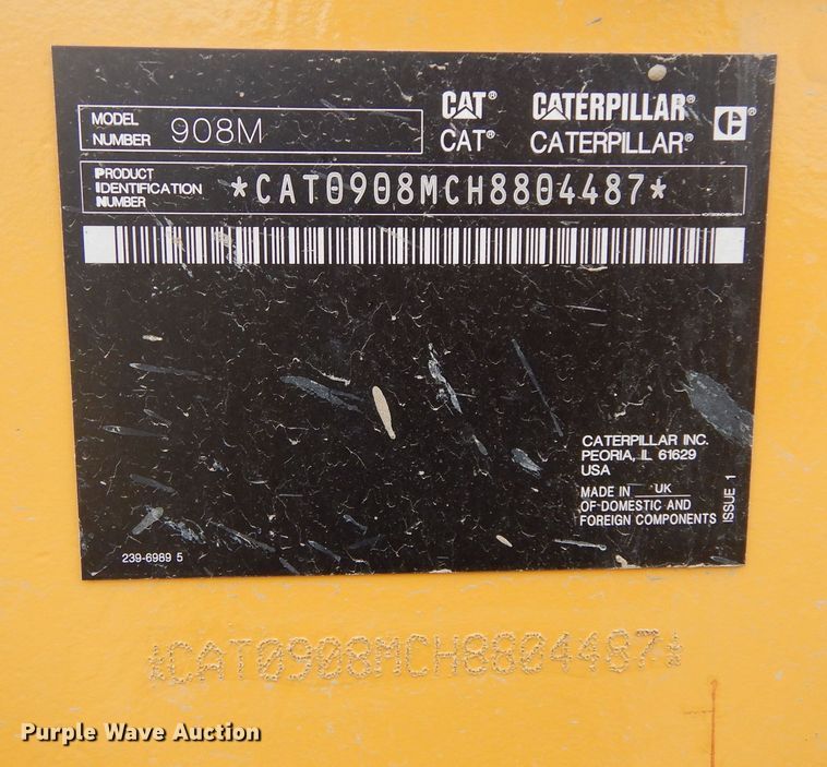 image for item DK3389 2020 Caterpillar 908M  wheel loader